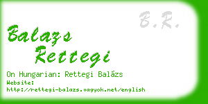 balazs rettegi business card